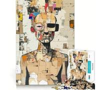 Puzzle originale con ritratto a collage da 1000 pezzi per adulti, gioco cognitivo per momenti di condivisione, assemblaggio di modelli, oggetto ideale per i desideri di Babbo Natale (38x26cm)