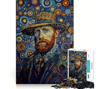 Puzzle originale con ritratto di Van Gogh per ragazzi, 1000 pezzi, gioco intelligente per tutta la famiglia, assemblaggio con motivo a tema Babbo Natale (50x75cm)
