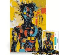 Puzzle originale con uomo con occhiali e arte astratta, 1000 pezzi, giocattolo stimolante per ragazzi, divertimento in casa, taglio di qualità, regalo creativo (50x75cm)