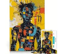Puzzle originale con uomo con occhiali e arte astratta, 1000 pezzi, giocattolo stimolante per ragazzi, divertimento in casa, taglio di qualità, regalo creativo (38x52cm)