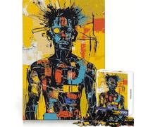 Puzzle originale con uomo con occhiali e arte astratta, 1000 pezzi, giocattolo stimolante per ragazzi, divertimento in casa, taglio di qualità, regalo creativo (50x75cm)