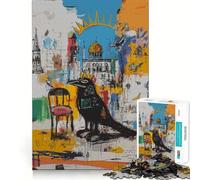 Puzzle originale "Corvo con cupola e guglia dorate" per adulti, 1000 pezzi, gioco di logica, antistress, bordi trasparenti, regalo di alta qualità (38x52cm)