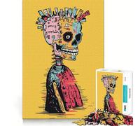 Puzzle originale Cyberpunk astratto con teschio, 1000 pezzi, per ragazzi, gioco di logica stimolante, silenzioso, con bordi netti, regalo elegante (50x75cm)