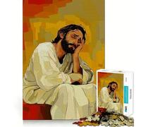 Puzzle originale "Gesù nei Pensieri" da 1000 pezzi per adolescenti, giocattolo che stimola la logica e allevia la tensione, con bordi di qualità, ideale come regalo di Babbo Natale (38x26cm)