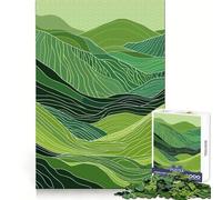 Puzzle originale "Green Mountain Landscape" per adulti, 1000 pezzi, gioco di logica semplice e divertente, taglio di precisione, regalo di Natale (38x26cm)