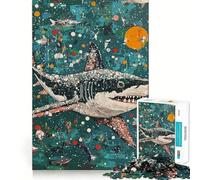 Puzzle originale "Squalo nell'oceano" per adulti, 1000 pezzi, gioco intelligente da fare a casa, divertente da assemblare, regalo festivo (50x75cm)