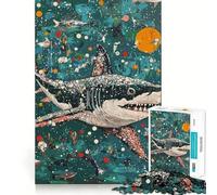 Puzzle originale "Squalo nell'oceano" per adulti, 1000 pezzi, rompicapo per la mente, assemblaggio lento e divertente, regalo perfetto (38x26cm)