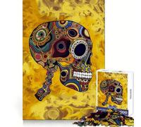 Puzzle originale Sugar Skull Art da 1000 pezzi per adolescenti, gioco rilassante con bordi netti, regalo di alta qualità (50x75cm)
