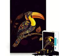 Puzzle originale "Tucano su un ramo" da 1000 pezzi per adulti, gioco intelligente da assemblare insieme, regalo stagionale (38x26cm)
