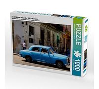 Puzzle orizzontale da 1000 pezzi con auto d'epoca Mercedes 180 in avana.