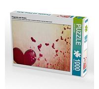 Puzzle orizzontale da 1000 pezzi, motivo: cuori rossi