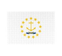 Puzzle orizzontale in legno con bandiera dello stato del Rhode Island, 300 pezzi, per il tempo libero e la creatività della famiglia