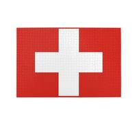 Puzzle orizzontale in legno con bandiera svizzera, 1000 pezzi, per rilassare e migliorare le mani sulle abilità e la concentrazione