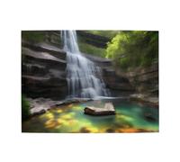 Puzzle orizzontale in legno con vista sulla cascata, 500 pezzi, sviluppa abilità pratiche per rilassarsi e interagire genitore-figlio