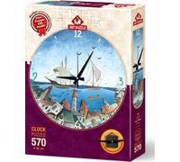 Puzzle orologio Città sommersa 570 pezzi con cornice