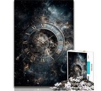 Puzzle Orologio Cosmico da 1000 pezzi per adolescenti, aiuta il cervello ad allenarsi, giocattoli avvincenti per coltivare la pazienza, gioco di sfida unico (38x26cm)