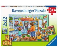 Puzzle Orsetti a Fare Shopping RAVENSBURGER - 2x12 Pezzi