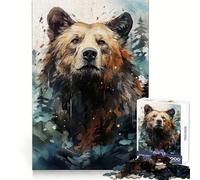 Puzzle "Orso Curiosità" da 1000 pezzi per adolescenti Pensa che il tempo dedicato all'allenamento sia ben speso Bordi definiti Regalo festivo (38x52cm)