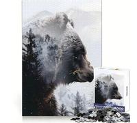 Puzzle "Orso Guardiano Invernale" per adolescenti, 1000 pezzi, benessere mentale, stimolante, regalo significativo (38x52cm)