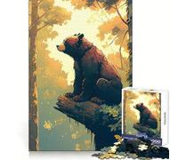 Puzzle "Orso nella foresta" da 1000 pezzi per adolescenti, ideale per sviluppare le capacità mentali, favorire la calma e il relax Un regalo premuroso (38x26cm)