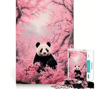 Puzzle "Orso Panda Perso tra i Ciliegi in Fiore" per Adulti, 1000 Pezzi, Gioco per Allenare la Mente, Rilassante e Divertente, Arte da Assemblare, Regalo per le Vacanze (50x75cm)
