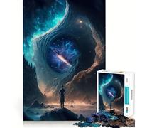 Puzzle "Osservatore spaziale" da 1000 pezzi per adulti, gioco di logica e concentrazione, ideale per momenti di relax, con taglio preciso, regalo di Natale (38x52cm)