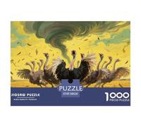 Puzzle Ostrich Con 1000 Pezzi Per Adulti,Savanna Ecosystem Gioco Diabilità Impossibile Puzzle Pittura Giochi Rilassamento E Intelligenza Regali Di Festa 38x26cm/1000pcs