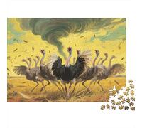 Puzzle Ostrich Da 1000 Pezzi, Puzzle Savanna Ecosystem Adulti, Gioco Diabilità Impossibile Puzzle Arte Giochi Rilassamento E Intelligenza Regalo Per Amore E Amico 1000pcs (75x50cm)