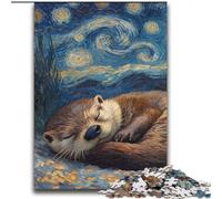 Puzzle Otter Night Sky da 2000 pezzi per adolescenti, giocattoli da gioco stimolanti Ogni pezzo è unico Gioco stimolante e divertente per tutta la famiglia (70x100cm)