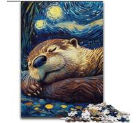Puzzle Otter Night Sky per adulti, 1000 pezzi, gioco per famiglie, antistress, sfida difficile, regalo per amici e parenti (26x38cm)