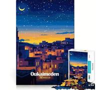 Puzzle Oukaimeden "Marocco Notte" da 1000 pezzi per adolescenti, gioco di logica, antistress, bordo di qualità, articolo da regalo di Babbo Natale (38x26cm)