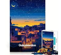 Puzzle Oukaimeden Marocco Notte da 1000 pezzi per adulti, gioco intelligente da assemblare insieme, regalo stagionale (38x52cm)