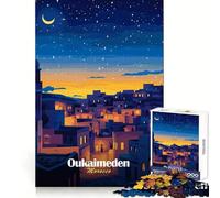 Puzzle Oukaimeden Marocco Notte da 1000 pezzi per adulti, gioco intelligente da assemblare insieme, regalo stagionale (38x52cm)