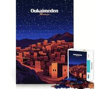Puzzle Oukaimeden "Notte del Marocco" per adulti, 1000 pezzi, rompicapo rilassante, immagine da assemblare, regalo di Natale (50x75cm)