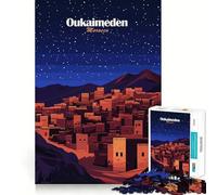 Puzzle Oukaimeden "Notte del Marocco" per adulti, 1000 pezzi, stimola la memoria, divertimento e relax, bordi precisi, un regalo perfetto (38x26cm)