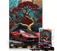 Puzzle paesaggi Ferrari rossa per ragazzi, 1000 pezzi, gioco di logica, lento, divertente, taglio perfetto, sorpresa di compleanno (38x52cm)
