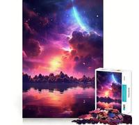 Puzzle "Paesaggio Cosmico Vibrante" da 1000 pezzi,gioco stimolante per la mente,incastro perfetto,nessun pezzo si stacca,sfida interattiva per il cervello per la casa (38x52cm)
