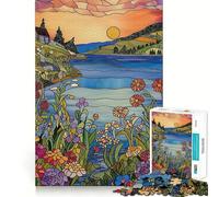Puzzle Paesaggio Estivo da 1000 pezzi per adolescenti, gioco che stimola la logica e favorisce il gioco rilassante, con bordi di alta qualità e oggetto da collezione 38x26cm