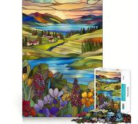 Puzzle Paesaggio Estivo da 1000 pezzi per ragazzi, gioco di logica semplice e divertente, taglio perfetto, regalo di compleanno 50x75cm