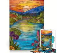 Puzzle Paesaggio Estivo da 1000 pezzi per ragazzi, gioco di logica semplice, svago facile, taglio perfetto, regalo di compleanno 38x26cm