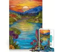 Puzzle paesaggio estivo per ragazzi, 1000 pezzi, gioco di logica, divertimento al chiuso, bordi precisi, pezzo da collezione 50x75cm