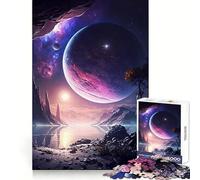 Puzzle paesaggio Purple Planet da 1000 pezzi per adulti, gioco di logica, divertimento da assemblare, bordo premium, regalo elegante (50x75cm)
