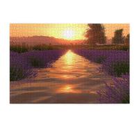 Puzzle Paesaggio, Puzzle 1500 pezzi Lavanda in Legno Impegnativi per Adulti, Misura: 87x57cm, Gioco Educativo Fai Da Te con Scatola Regalo per Adulti, Rompecapo per Decorazioni casa, Regalo Donna H-93