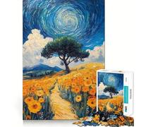 Puzzle Paesaggio Vortice 1000 Pezzi Giocattolo di Costruzione Concentrazione Assemblaggio Sicuro e Sicuro Divertimento in Casa (50x75cm)