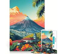 Puzzle "Paesaggio vulcanico in Ecuador" da 1000 pezzi,gioco di memoria,divertente,con bordi lisci e incastro perfetto,un modo divertente per riempire le ore vuote (38x52cm)