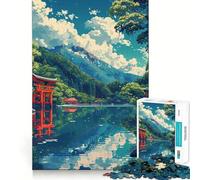 Puzzle Paesaggio Zen da 1000 pezzi,divertente attività per allenare la mente,senza sbavature,pezzi ben tagliati,attività rilassante per serate tranquille (50x75cm)