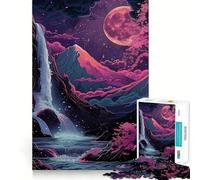 Puzzle paesaggistico al neon per adolescenti, 1000 pezzi, rafforza la memoria, allevia lo stress, decorazione murale dai bordi netti (38x52cm)