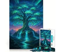Puzzle paesaggistico "Albero della Vita Mistico" per adolescenti, 1000 pezzi, rafforza la memoria, allevia la tensione, bordi lisci, sorpresa di Natale (50x75cm)