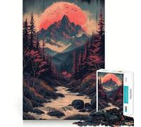Puzzle paesaggistico asiatico vintage da 1000 pezzi per adolescenti,gioco stimolante per la mente,montaggio sicuro e stabile,divertimento serale in famiglia (50x75cm)