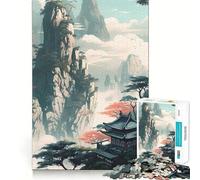 Puzzle paesaggistico asiatico vintage per adulti,1000 pezzi,gioco di memoria,montaggio sicuro e stabile,gioco significativo per costruire connessioni (50x75cm)